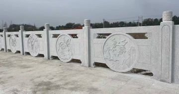 乌兰察布芝麻白河道栏杆 石材栏杆