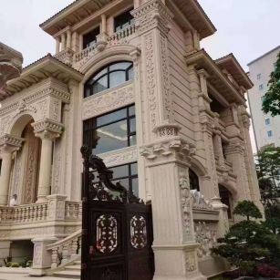 乌兰察布黄金麻别墅外墙异形定制