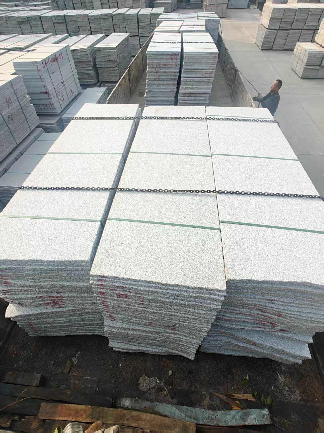 乌兰察布芝麻白毛板，石材毛板